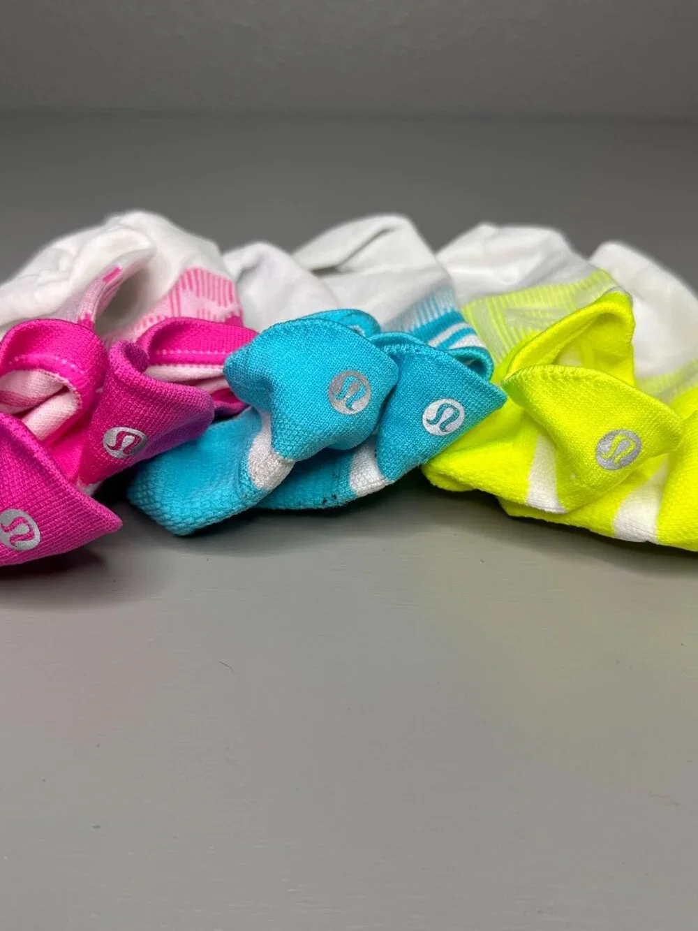 Lululemon Socks Set of 3 White & Bright Medium